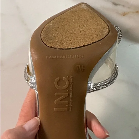 Elegant Silver Strappy Heels with Bow - Picture 5 of 6